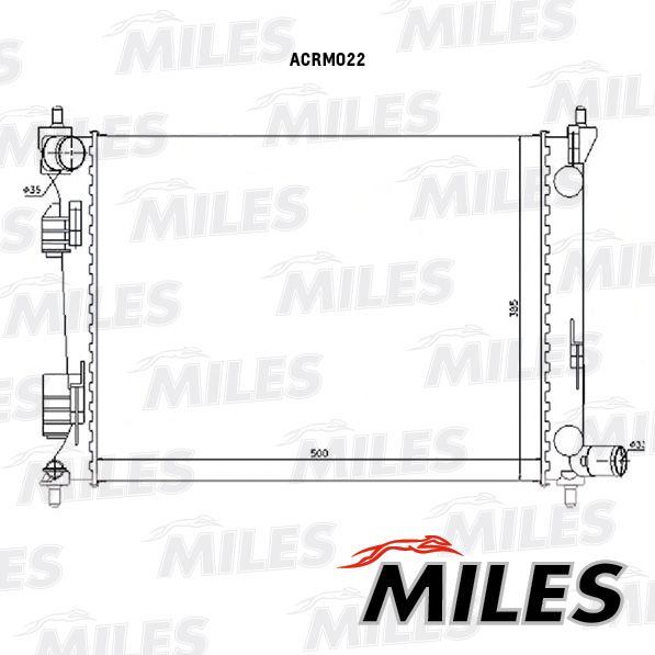 ACRM022 MILES Радиатор, охлаждение двигателя