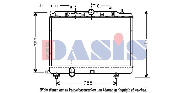 370004N AKS DASIS Радиатор, охлаждение двигателя