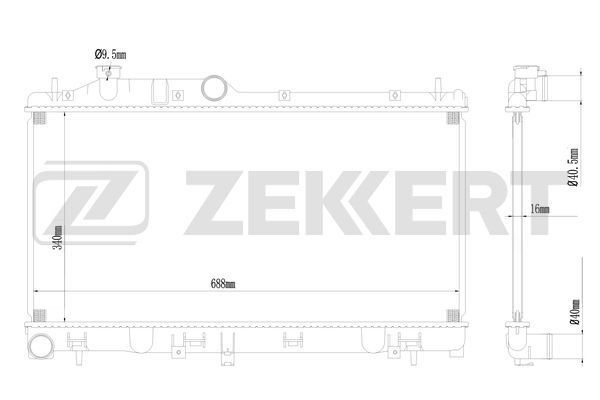 MK1041 ZEKKERT Радиатор, охлаждение двигателя