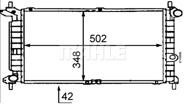 CR443000S MAHLE Радиатор, охлаждение двигателя