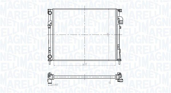 350213181600 MAGNETI MARELLI Радиатор, охлаждение двигателя