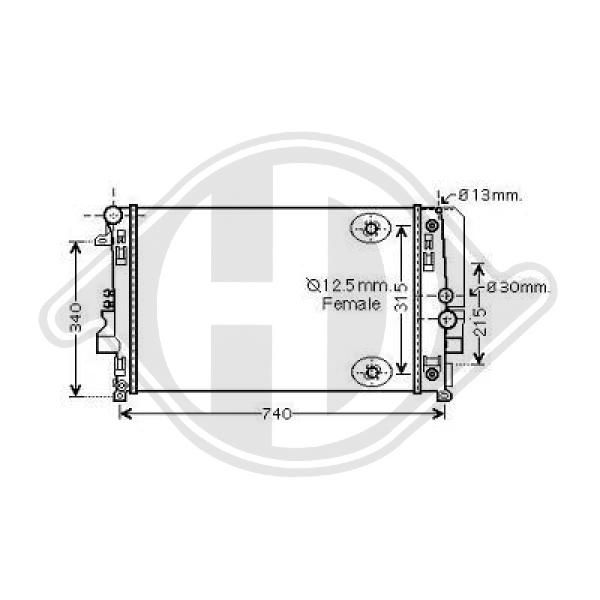 DCM2426 DIEDERICHS Радиатор, охлаждение двигателя