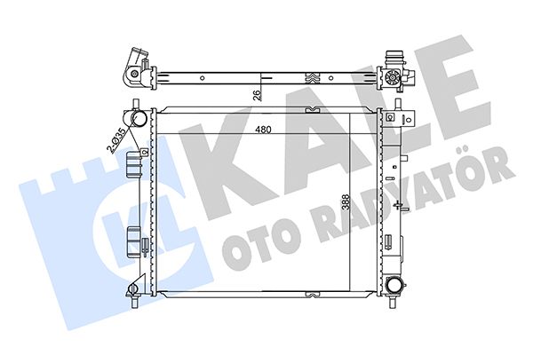 355540 KALE OTO RADYATÖR Радиатор, охлаждение двигателя