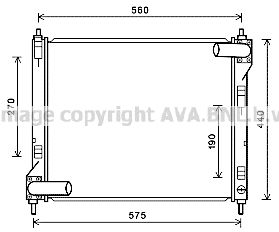 DN2354 AVA QUALITY COOLING Радиатор, охлаждение двигателя