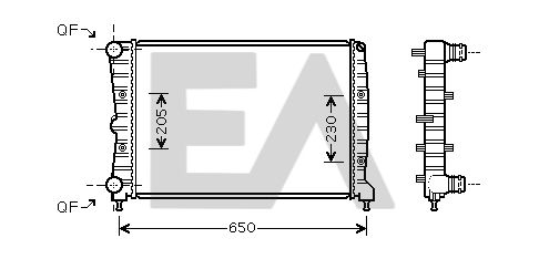 31R03018 EACLIMA Радиатор, охлаждение двигателя