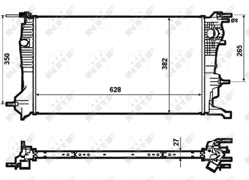 53963 NRF Радиатор, охлаждение двигателя