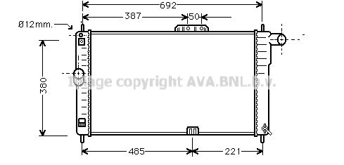 DWA2004 AVA QUALITY COOLING Радиатор, охлаждение двигателя