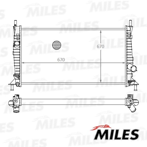 ACRM014 MILES Радиатор, охлаждение двигателя