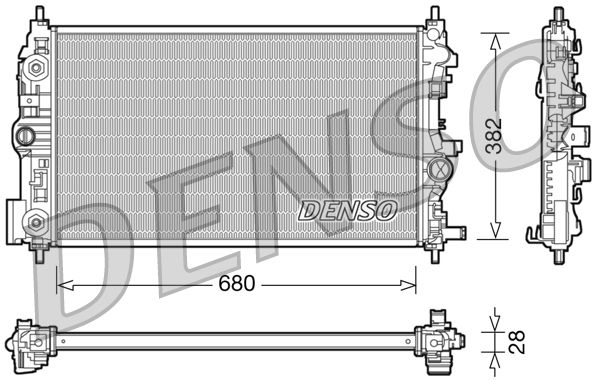 DRM20079 DENSO Радиатор, охлаждение двигателя