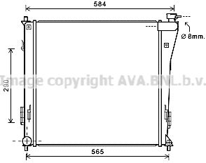 HY2303 AVA QUALITY COOLING Радиатор, охлаждение двигателя