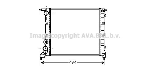 RT2042 AVA QUALITY COOLING Радиатор, охлаждение двигателя