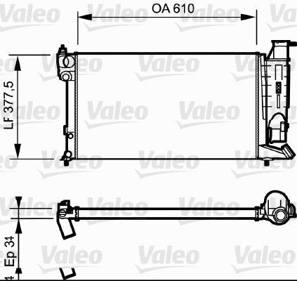 731180 VALEO Радиатор, охлаждение двигателя