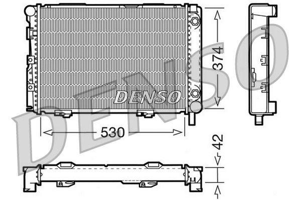 DRM17026 DENSO Радиатор, охлаждение двигателя