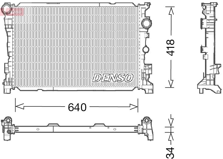 DRM17047 DENSO Радиатор, охлаждение двигателя