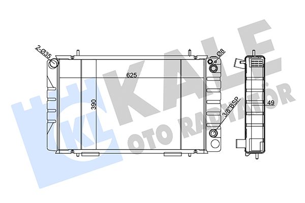 116099 KALE OTO RADYATÖR Радиатор, охлаждение двигателя