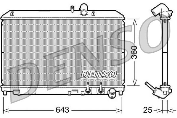 DRM44012 DENSO Радиатор, охлаждение двигателя