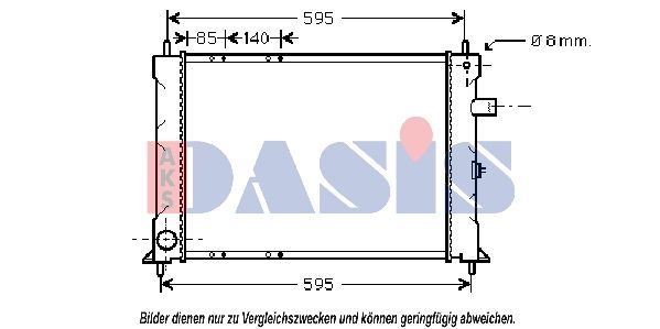 370640N AKS DASIS Радиатор, охлаждение двигателя