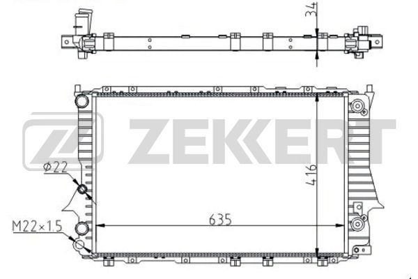 MK1268 ZEKKERT Радиатор, охлаждение двигателя