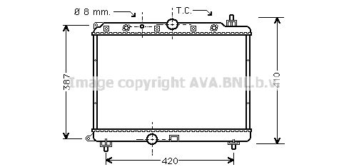 AU2153 AVA QUALITY COOLING Радиатор, охлаждение двигателя