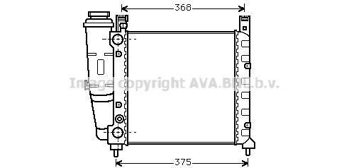 FT2038 AVA QUALITY COOLING Радиатор, охлаждение двигателя