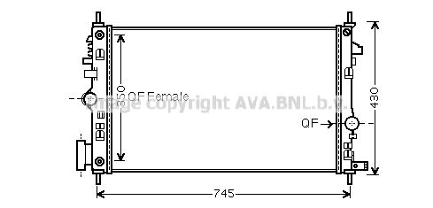 OLA2473 AVA QUALITY COOLING Радиатор, охлаждение двигателя