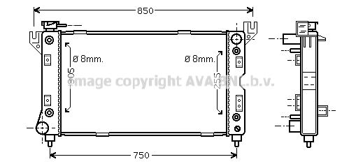 CR2029 AVA QUALITY COOLING Радиатор, охлаждение двигателя