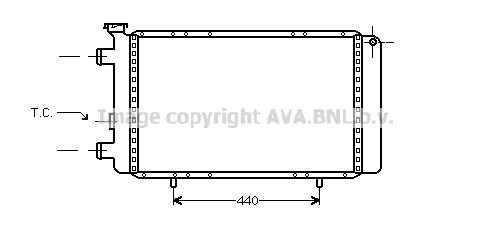 RT2066 AVA QUALITY COOLING Радиатор, охлаждение двигателя