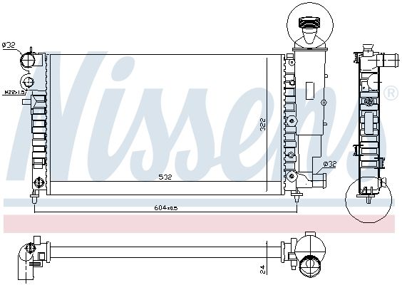 63736 NISSENS Радиатор, охлаждение двигателя