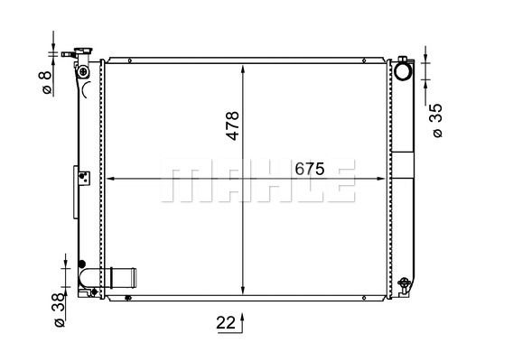 CR1578000S MAHLE Радиатор, охлаждение двигателя