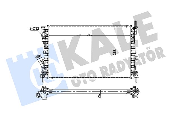 354260 KALE OTO RADYATÖR Радиатор, охлаждение двигателя