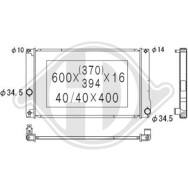 DCM3338 DIEDERICHS Радиатор, охлаждение двигателя