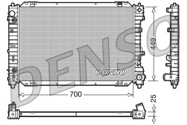 DRM10087 DENSO Радиатор, охлаждение двигателя