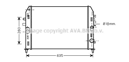 MZ2205 AVA QUALITY COOLING Радиатор, охлаждение двигателя