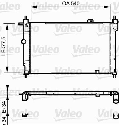 730993 VALEO Радиатор, охлаждение двигателя