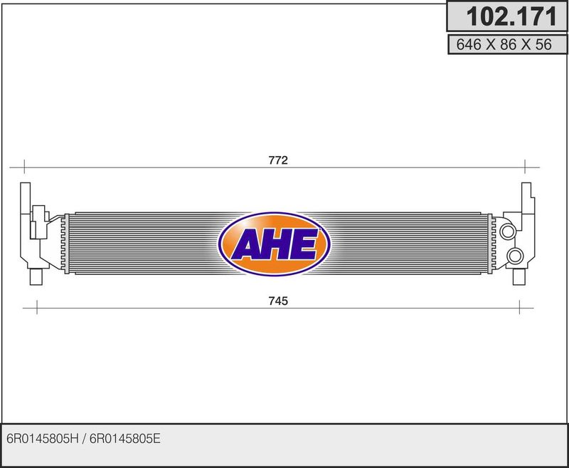 102171 AHE Радиатор, охлаждение двигателя