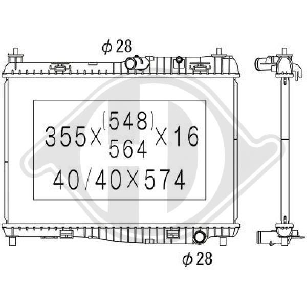 DCM2097 DIEDERICHS Радиатор, охлаждение двигателя