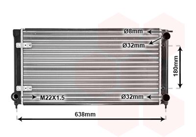 58002048 VAN WEZEL Радиатор, охлаждение двигателя