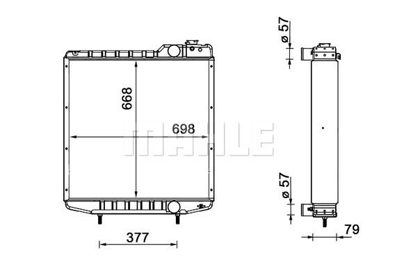 CR2331000S MAHLE Радиатор, охлаждение двигателя