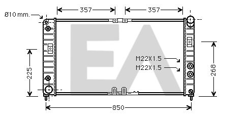 31R54106 EACLIMA Радиатор, охлаждение двигателя