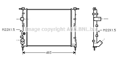 RTA2197 AVA QUALITY COOLING Радиатор, охлаждение двигателя