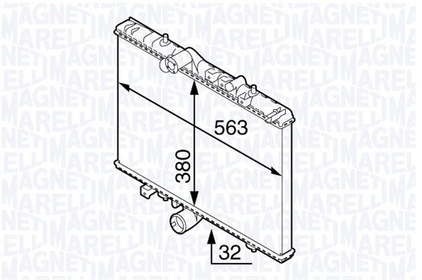 350213138300 MAGNETI MARELLI Радиатор, охлаждение двигателя