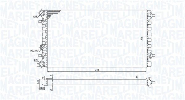 350213105100 MAGNETI MARELLI Радиатор, охлаждение двигателя