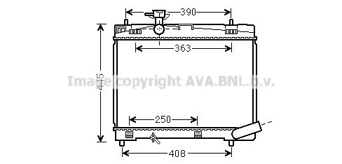 TO2663 AVA QUALITY COOLING Радиатор, охлаждение двигателя