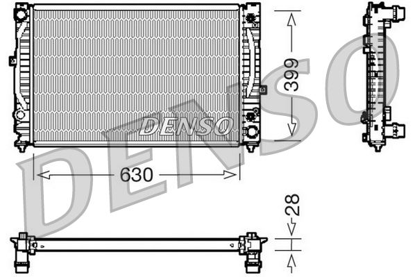 DRM02031 DENSO Радиатор, охлаждение двигателя