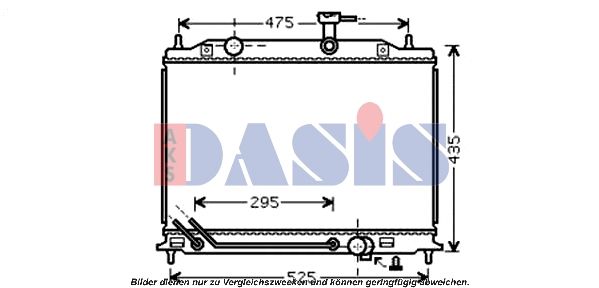 510077N AKS DASIS Радиатор, охлаждение двигателя