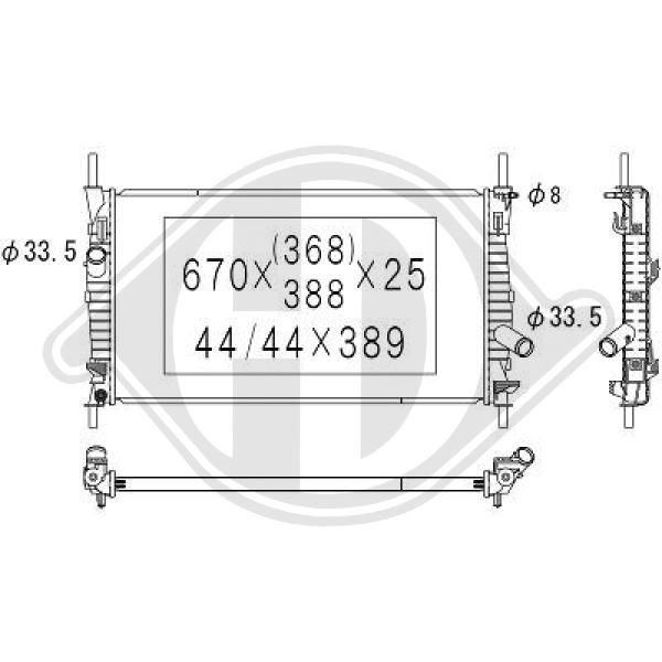 DCM2090 DIEDERICHS Радиатор, охлаждение двигателя