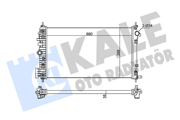 346185 KALE OTO RADYATÖR Радиатор, охлаждение двигателя