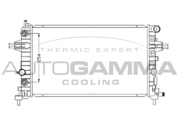 103627 AUTOGAMMA Радиатор, охлаждение двигателя