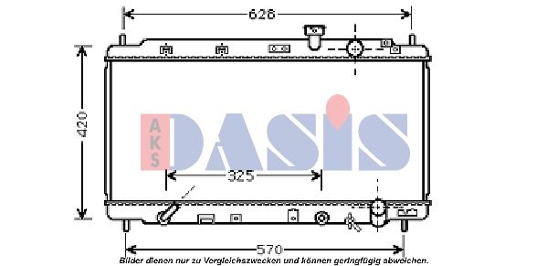 100035N AKS DASIS Радиатор, охлаждение двигателя