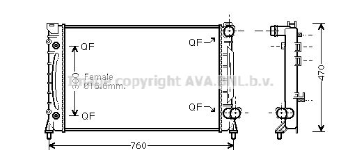 AIA2158 AVA QUALITY COOLING Радиатор, охлаждение двигателя